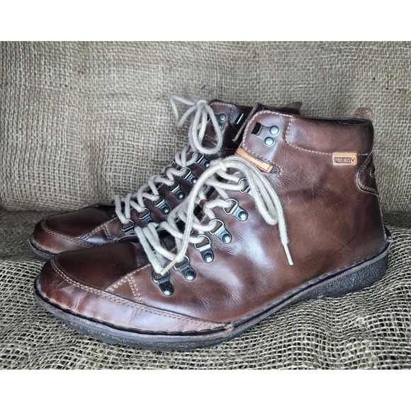 Pikolinos Men's Brown Leather Lace Up Ankle Boots Hiking Style 44 - Picture 2 of 6